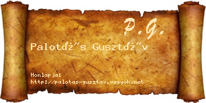 Palotás Gusztáv névjegykártya